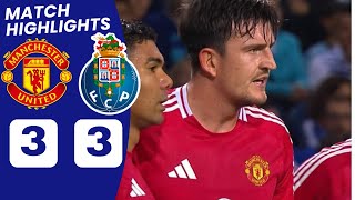 Man United vs Porto 33 HIGHLIGHTS  Harry Maguire goal vs Porto Bruno Fernandes Red Card [upl. by Alieka155]