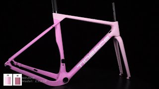 All Ladies Take a Look  Tideace Customized Painting Flat Mount Disc Brake Gravel Frame [upl. by Fabe]