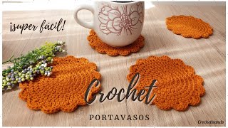 COMO HACER POSAVASOS A CROCHET FACIL RAPIDO Y MUY BONITO Paso a paso Ideal para principiantes [upl. by Marih]