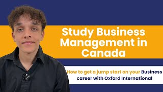 Oxford International Business Management Student Testimonial Video  Simons Journey [upl. by Skipton]