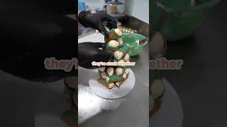 How we make a Cannoli Christmas Tree cake pastry dessert cannoli recipe christmas food [upl. by Elicul402]