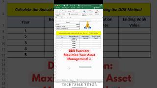 Boost Your Financial Planning with DDB in Excel excel excelshorts excelfunctions [upl. by Pestana]