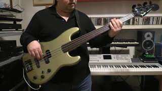 Bass Cover  Simple Minds  Sweat In Bullet  with Fender Jazz Special fretless bass [upl. by Oizirbaf]