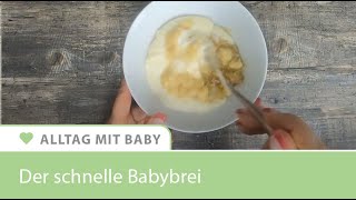 Der schnelle Babybrei Einfacher schneller Grießbrei [upl. by Torhert]