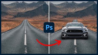 Photoshop  Ajouter une image dans ​une autre simplement [upl. by Enomahs]