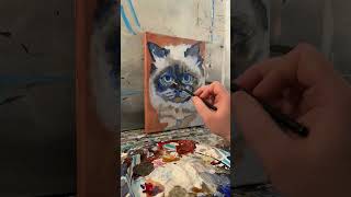 Original Acrylic Painting  Unamused  Short acrylicportrait acrylicpainter [upl. by Illil]