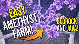 How to Find Harvest and Automate Amethyst Geodes for Amethyst Shards in Minecraft [upl. by Puri331]