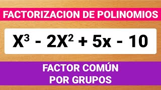 FACTOR COMÚN POR GRUPOS  POLINOMIOS [upl. by Acile620]