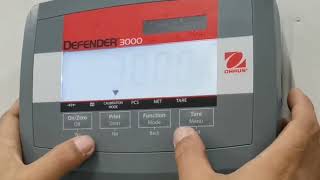 OHAUS DEFENDER 3000 CALIBRATION PROCESS SOFTWERE SETTING [upl. by Eiramyma702]