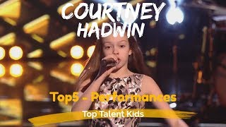 🌟 COURTNEY HADWIN 🌟 TOP 5 PERFORMANCES  AGT  VOICE KIDS [upl. by Nalhsa]