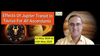 EFFECTS OF JUPITER TRANSIT IN TAURUS FOR ALL ASCENDANTS  RASHIS GOPALA RANG9ANATHAN [upl. by Anitsrihc]