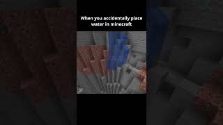 When You Accidentally Place Water in Minecraft [upl. by Novets]