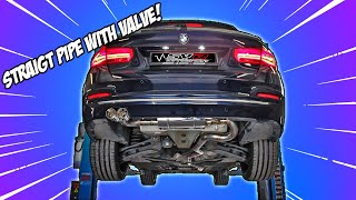 BMW F31 318D STAGE 2 Custom valved exhaust [upl. by Oreves]