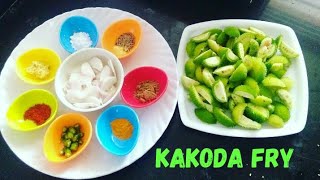 Kakode ki sabji  Kantola ki sabzi Junglee karela Kakora fry recipe Kikode ki sabziKheksa recipe [upl. by Burnley]