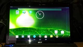 Android 422 x86 running on my Acer Aspire Notebook ENG [upl. by Nelleyram11]