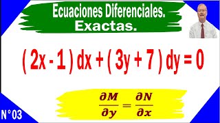 Ecuaciones diferenciales exactas de primer orden 2x1dx3y7dy0 [upl. by Trever280]