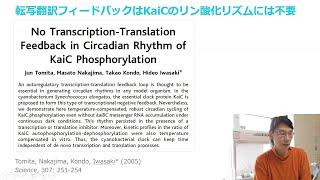 岩崎秀雄 時間生物学講義46「バクテリアを用いて生物時計の原理を読み解く」転写翻訳フィードバックモデルの反証（早稲田大学、2020） [upl. by Creighton]