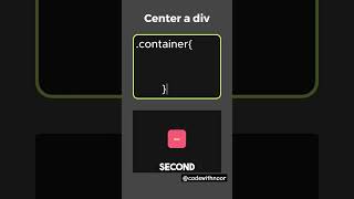 Center a div new technique for beginners shorts viralvideo trending [upl. by Areemas]