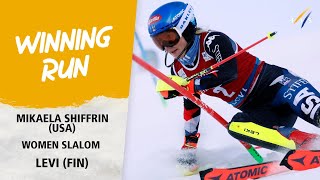 Shiffrin takes recordbreaking 7th win in Levi in dramatic fashion  Audi FIS Alpine World Cup 2324 [upl. by Ardaed]