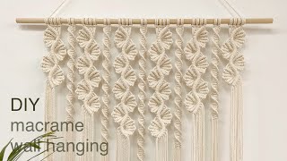 DIY  macrame leaves wall hanging  마크라메 나뭇잎 월 행잉 [upl. by Moser993]