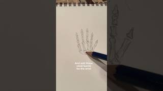 How to draw a skeleton hand tutorial drawing art [upl. by Ronen]