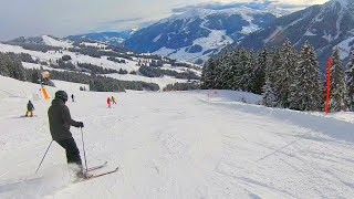 Saalbach Hinterglemm  Austria Ski  5050a  36 km 821 m down 4K Gimbal Double Camera [upl. by Kelwunn]