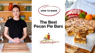 Pecan Pie Bars A super easy freezer friendly recipe [upl. by Arrait370]