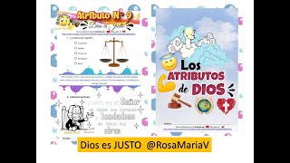 ATRIBUTO DIOS ES JUSTO 🧑‍⚖️clase biblica de los atributos de Dios para niños cristianos RosaMariaV [upl. by Hanahs636]