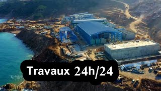 Travaux intensifs 24h24 pour livrer la station de dessalement de Béjaïa dans les délais prévus [upl. by Lura]