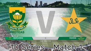 Pakistan vs South Africa T10 Series Match 1  Cricket 22 Gameplay with Commentary [upl. by Cchaddie]