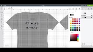 How to make a tee shirt design in Cricut Design Space [upl. by Nivan893]