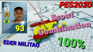 Scout Combination EDER MILITAO PES 2020 100 Work [upl. by Uphemia]