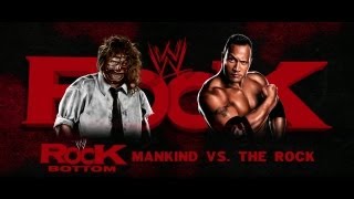 WWE 13 Mankind vs The Rock 12131998 Mankind Rock Bottom [upl. by Aihsemak]