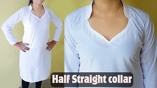 Easy Half Collar Neck full Cutting And Stitching [upl. by Ecniv367]