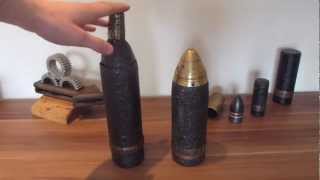 ww1 75mm French and British artillery shells comparison [upl. by Eynttirb]