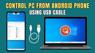 Control Windows PC from Android Phone via USB [upl. by Ydarb]