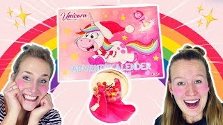 Einhorn ADVENTSKALENDER LOTTERIE Challenge NINA VS KATHI Wer öffnet die besten Türen Craze Unicorn [upl. by Oicnevuj486]