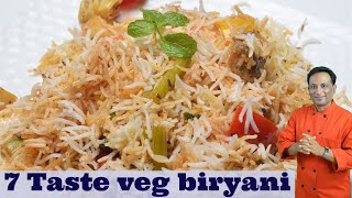 Vegetable Biryani with all 7 tastes included  easy best biryani with vegetables [upl. by Matthews]