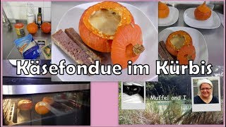 Käsefondue im Kürbis geschmolzener Käse in gebackenem Kürbis [upl. by Arnoldo]