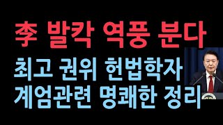 민주당 헌재 가면 난리난다이인호 중앙대법학전문대학원장 계엄 관련 확실한 법률적 해석 [upl. by Drona]