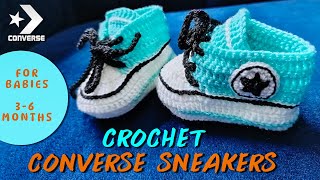 How to Crochet Converse Booties For Babies [upl. by Crockett]