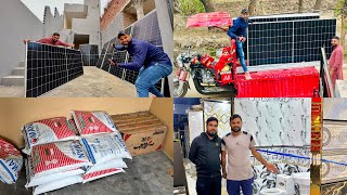 New House Ke Liye Solar Plates Aur Tiles Khareed Li [upl. by Enyrehtac]