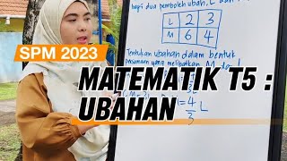 SPM Sebenar 2023 Kertas 1  Matematik Tingkatan 5  Ubahan [upl. by Macmullin]