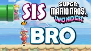 2Player Super Mario Bros Wonder is SO FUN BRO and SIS [upl. by Nahtnahoj]