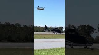 Chinook Helicopter makes an approach to a busy airfield [upl. by Akemrehs476]