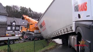 NaviOpfer Sattelzug fährt sich gnadenlos fest WilnsdorfRudersdorfNRW [upl. by Sanoy80]