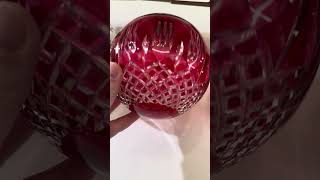 Raz 4quot or 5quot Red Etched Glass Ball Christmas Ornament [upl. by Sukin642]