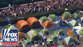 Protesters are defying Columbia Universitys order to leave encampment [upl. by Sirehc]