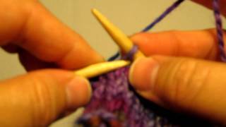 Left Handed Knitting  Casting Off [upl. by Anesusa]