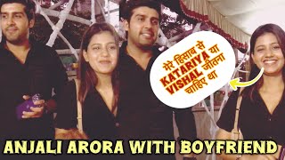 मेरे हिसाब से Katariya या Vishal जीतना था😨🙏 Anjali Arora with Boyfriend Reactions anjaliarora [upl. by Evan]